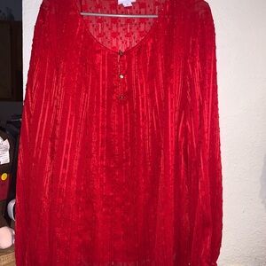 Liz Claiborne Vibrant Red Blouse